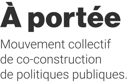 logo de l'association à portée deux porte en forme de bulles